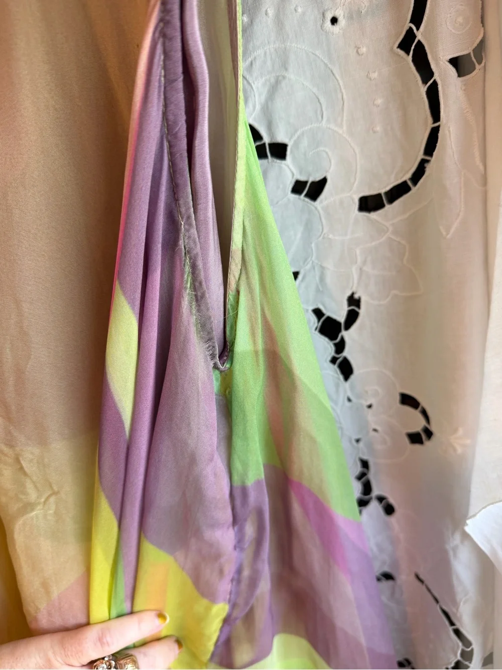 Siddhartha Bansal Multicolor Abstract Watercolor Maxi Dress MP Boho